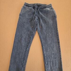 Talentless Heavyweight Mineral Wash Jogger Sweatpants Blue Sz Small Unisex
